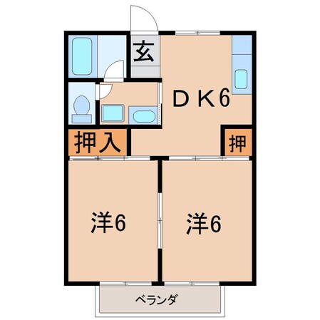 プルミエール吉倉Ｂの物件間取画像